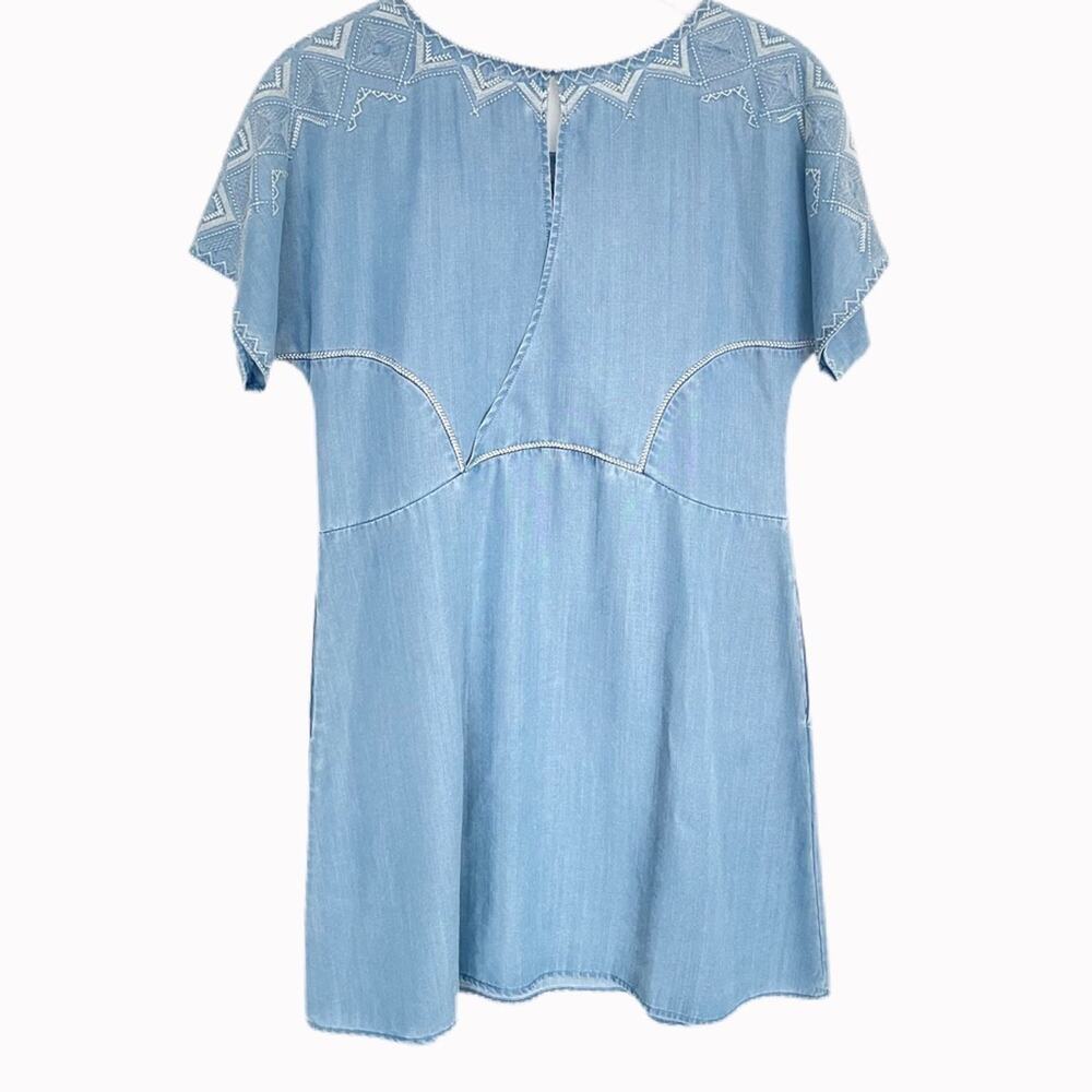 Anthropologie Holding Horses White Sands Chambray Dress Sz XS - Picture 2 of 6